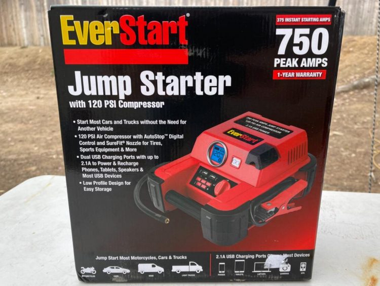 Everstart Jump Starter 750 Amp Air Compressor