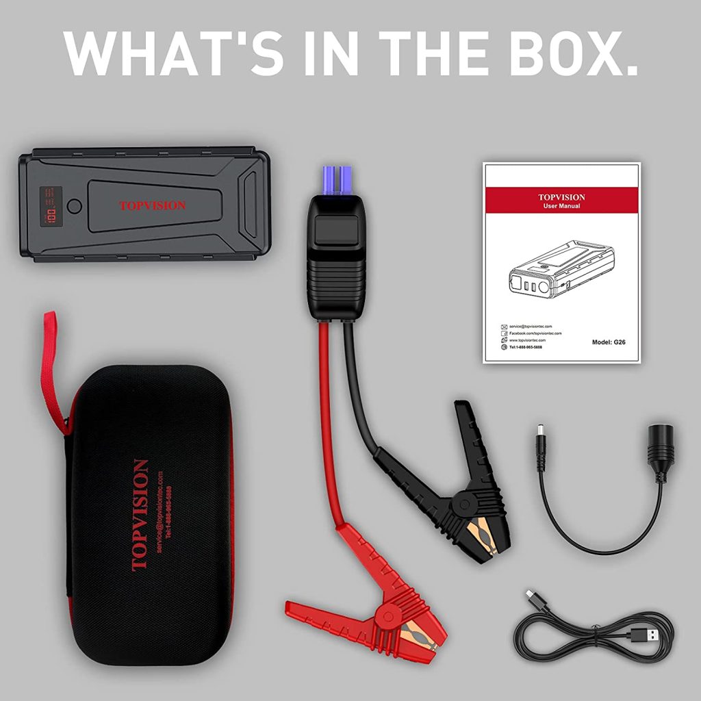 Topvision Jump Starter ReviewThe Best Portable Charger For Your Car