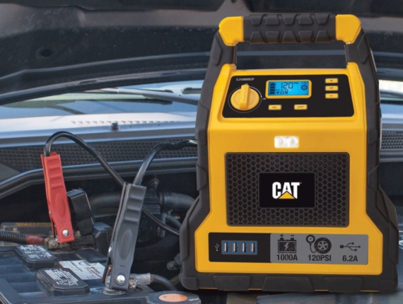 How to use and charge a cat jump starter with or without a compressor